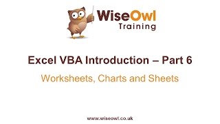 Excel VBA Introduction Part 6  Worksheets Charts and Sheets [upl. by Vanessa]