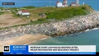 Montauk Point Lighthouse reopens after major restoration amp resiliency project [upl. by Orthman]