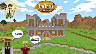 Minecraft Gameplay  Tek Topia Gameplay In Tamil  Building School  JineshGaming  Part5 [upl. by Adnwahsal]