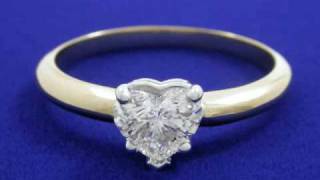 Heart Shaped Diamond Ring 075carat set in a twotone 14karat gold mounting [upl. by Bozovich]