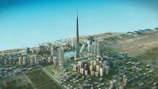 Jidda minorasi loyihasi Dubai yangi  Jeddah Tower Project Dubai New Mega Project Presentation 1 km [upl. by Nylecaj247]