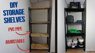 DIY STORAGE SHELVES from PVC  How To Make [upl. by Stempson716]