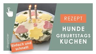 Hundekuchen backen  Geburtstagstorte für den Hund  Rezept  einfach amp schnell [upl. by Whale]