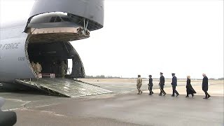 Dignified transfer of fallen Georgia soldiers Full video [upl. by Zalucki]