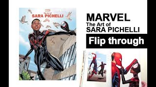 Marvel Monograph The Art Of Sara Pichelli Book Flip Through [upl. by Adlez]