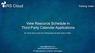 View Resource Schedule in Third Party Calendar Applications [upl. by Harrad]