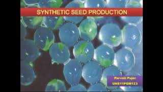 Synthetic seeds Artificial seeds [upl. by Pelaga]