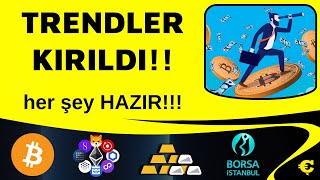 SERT YÜKSELİŞLER KAPIDA bist100altıngümüşbitcoinaltcoin analizi [upl. by Wally99]