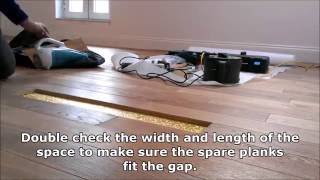 How to Repair a damaged plank in a Real Wood Floor [upl. by Sacksen]