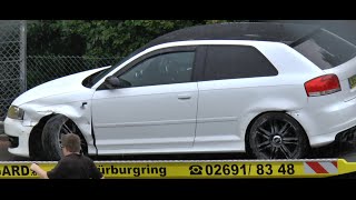 Highlights Part 12 Touristenfahrten Nordschleife 23 07 2016 und 24 07 2016 CRASH ACTION [upl. by Neerahs]