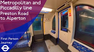 London Underground First Person Journey  Preston Road to Alperton [upl. by Arah]