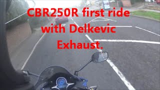 CBR250R with Delkevic Exhaust [upl. by Anayeek939]