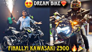 Finally Taking Delivery Of Kawasaki Z900  2024 Dream Bike 🎉🎉 [upl. by Yrebmik242]