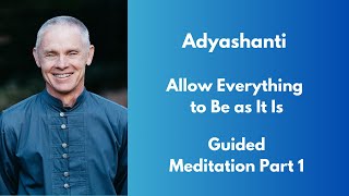 Adyashanti Guided Meditation  Allow Everything to Be as It Is  Part 1 [upl. by Aieka]