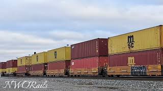 3 Westbound CSX trains on the willard subdivision in Fostoria Ohio [upl. by Faustine]