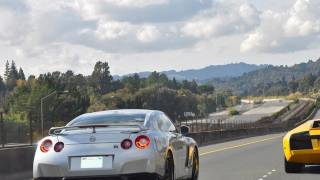 Nissan GTR Weaving On Freeway [upl. by Nobell850]