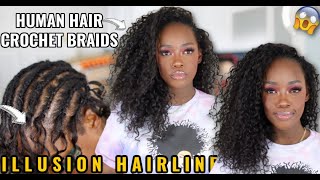 😍GIRL Lets Get Into These Human Hair MICROLINK Crochet Braids  ILLUSION Hairline  MARY K BELLA [upl. by Annaeed296]