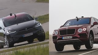 Bentley Bentayga VS Tesla Model X [upl. by Kiele]