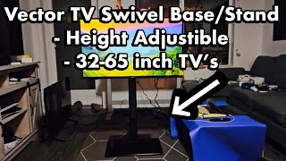 VEVOR TV Stand Mount w Swivel amp Height Adjustable 32 inch  65 inch TVs [upl. by Baalman]