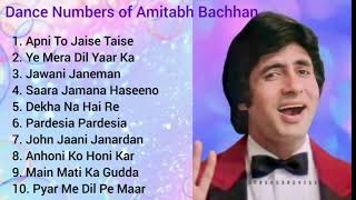 Top 10 Dance Numbers of Amitabh Bachhan Movies [upl. by Andrea213]