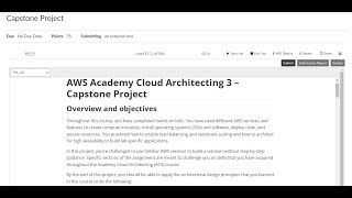 AWS Academy Cloud Architecting 3 – Capstone Project ACAv3ENUSLTI1382745 [upl. by Nosrej]