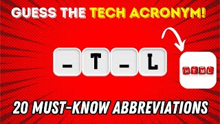 Can You Crack These 20 Essential Tech Acronyms  Fun amp Easy Quiz Challenge  Quiz  BitsNBytesQuiz [upl. by Attenor]