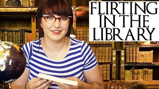 ASMR Flirty Library Role Play – Hitting on Kendall Soft Spoken Binaural Sounds [upl. by Arabrab]