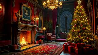 Cozy Castle Christmas Ambience🎄Enjoy Peaceful Holiday Ambience with Gentle Snow amp Fireplace Sounds [upl. by Madeline]