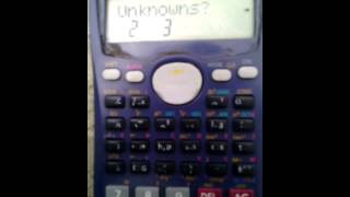 CASIO fx991MS Calculator Tutorial Lesson 1Simultaneous Equations [upl. by Anertac]