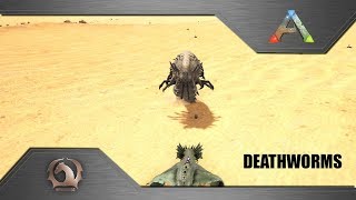 Ark Survival Evolved  How to kill Deathworms  How to get Deathworm horn [upl. by Ahtelra]