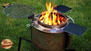 Building a Fire Pit  Grill from Scrap materials [upl. by Reube]