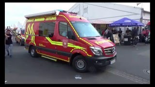 Feuerwehr Wilsdruff Mercedes Benz ELWKdoW und RTW aus Madrid Spanien auf der RettMobil 2016 [upl. by Soilisav]