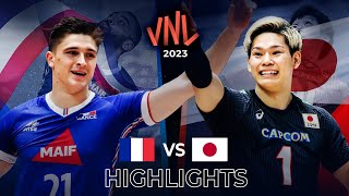 JAPAN vs FRANCE  Highlights  Mens VNL 2023 [upl. by Trub]