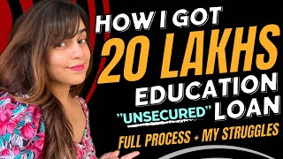 EDUCATION LOAN FOR CANADA🇨🇦WITHOUT COLLATERAL🚫 How I Got 20 Lakhs student loan  Manvi Gangwani [upl. by Girish351]