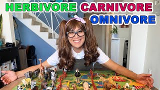 Herbivore Carnivore and Omnivore Animals for Kids  Educational Videos for Kids [upl. by Lutero879]