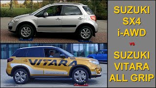 SLIP TEST  Suzuki SX4 iAWD Sedici vs Suzuki Vitara Full Hybrid All Grip 4x4testsonrollers [upl. by Obrien]