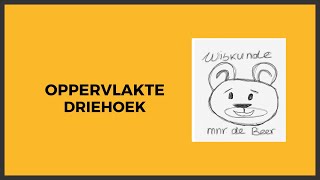 Oppervlakte driehoek [upl. by Herrington]