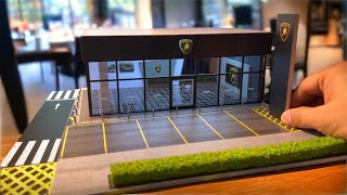 Unboxing Lamborghini Car Showroom 164 Diorama  Hotwheels Diorama [upl. by Sarad704]