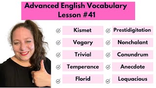 Advanced Vocabulary Builder Lesson 41 [upl. by Harewood]