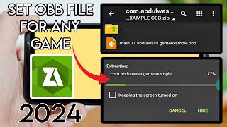 How To SetupExtract OBB Files For Any Game Using Zarchiver 2024 [upl. by Areemas]