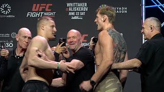 Sergei Pavlovich amp Alexander Volkov ARGUE during Face off for UFC Saudi Arabia [upl. by Sergo]