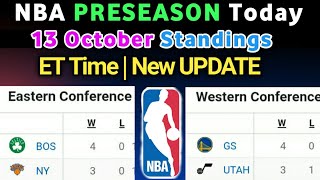 NBA STANDINGS 2024 TODAY  OCTOBER 13 ET TIME  nba [upl. by Pilloff349]