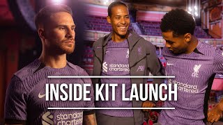 ON SET Behindthescenes with the Liverpool FC third kit  Players react [upl. by Salome]