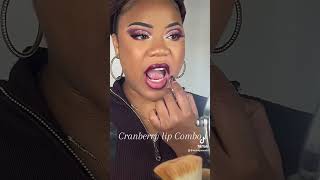 Cranberry Lip Combo ✨ makeuptutorial makeup holidayglam makeup makeuptransformation lipcombo [upl. by Lebana883]