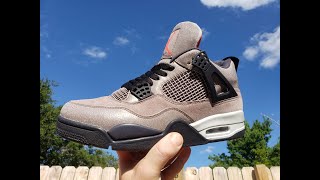 Jordan 4 Taupe Haze Unbox Fake [upl. by Eatnahc]