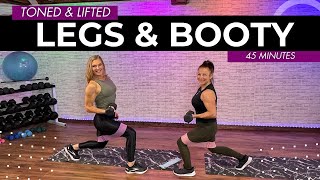 45 Minute Toned Legs amp Booty Workout  With Form Cues and Modifications [upl. by Dex49]