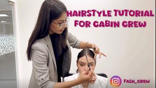 Hairstyle for Cabin Crew Interview  Step By Step Tutorial in Hindi [upl. by Jovia]