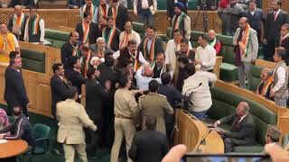 MLA Langate Sheikh Khursheed marshalled out of the house JKAssembly [upl. by Eeliram232]