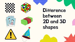 Difference between 2D and 3D shapes  Plane and Solid Geometry [upl. by Ludovick]