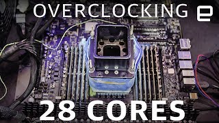 Overclocking a 28core CPU at Computex 2019 [upl. by Denzil]